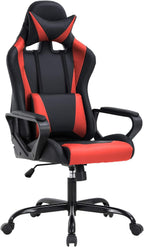 Peach Maple Furniture Red Gaming Chair With Ergonomic Adjustable Lumbar Support