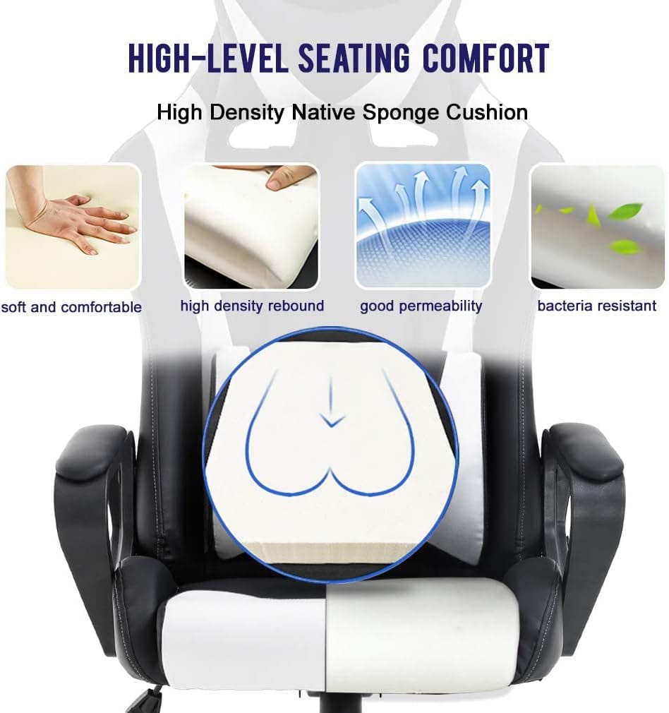 Peach Maple Furniture Regular Ergonomic Gaming Chair with Lumbar Support