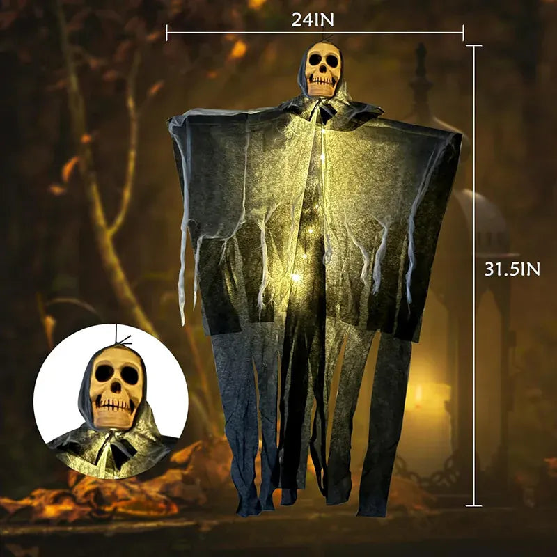 Glowing Skull Gauze Hanging Ghost Prop | Elevate Your Space