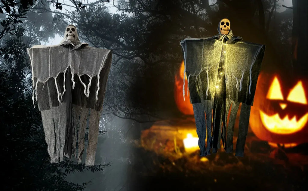 Glowing Skull Gauze Hanging Ghost Prop | Elevate Your Space