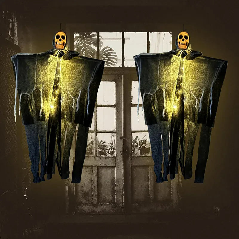 Glowing Skull Gauze Hanging Ghost Prop | Elevate Your Space