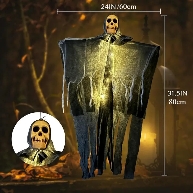 Glowing Skull Gauze Hanging Ghost Prop | Elevate Your Space