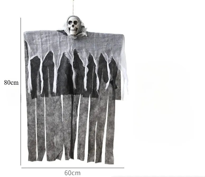 Glowing Skull Gauze Hanging Ghost Prop | Elevate Your Space