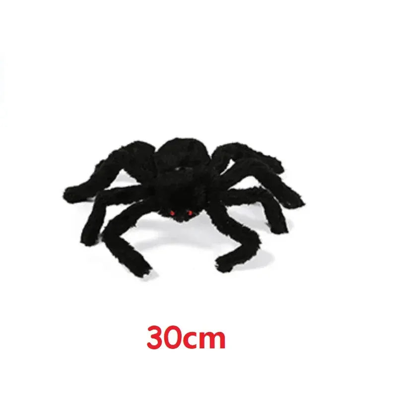 Halloween Black Scary Giant Spider Huge Spider Web Halloween Decoration for Home Bar Haunted House Props Holiday Outdoor Decor