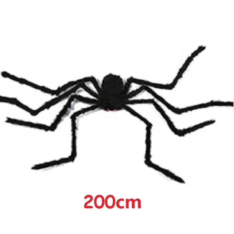 Halloween Black Scary Giant Spider Huge Spider Web Halloween Decoration for Home Bar Haunted House Props Holiday Outdoor Decor