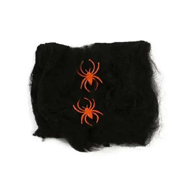 Halloween Black Scary Giant Spider Huge Spider Web Halloween Decoration for Home Bar Haunted House Props Holiday Outdoor Decor