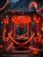 Halloween Plastic Chain Lights | 8-Mode Outdoor Prop