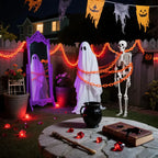 Halloween Plastic Chain Lights | 8-Mode Outdoor Prop