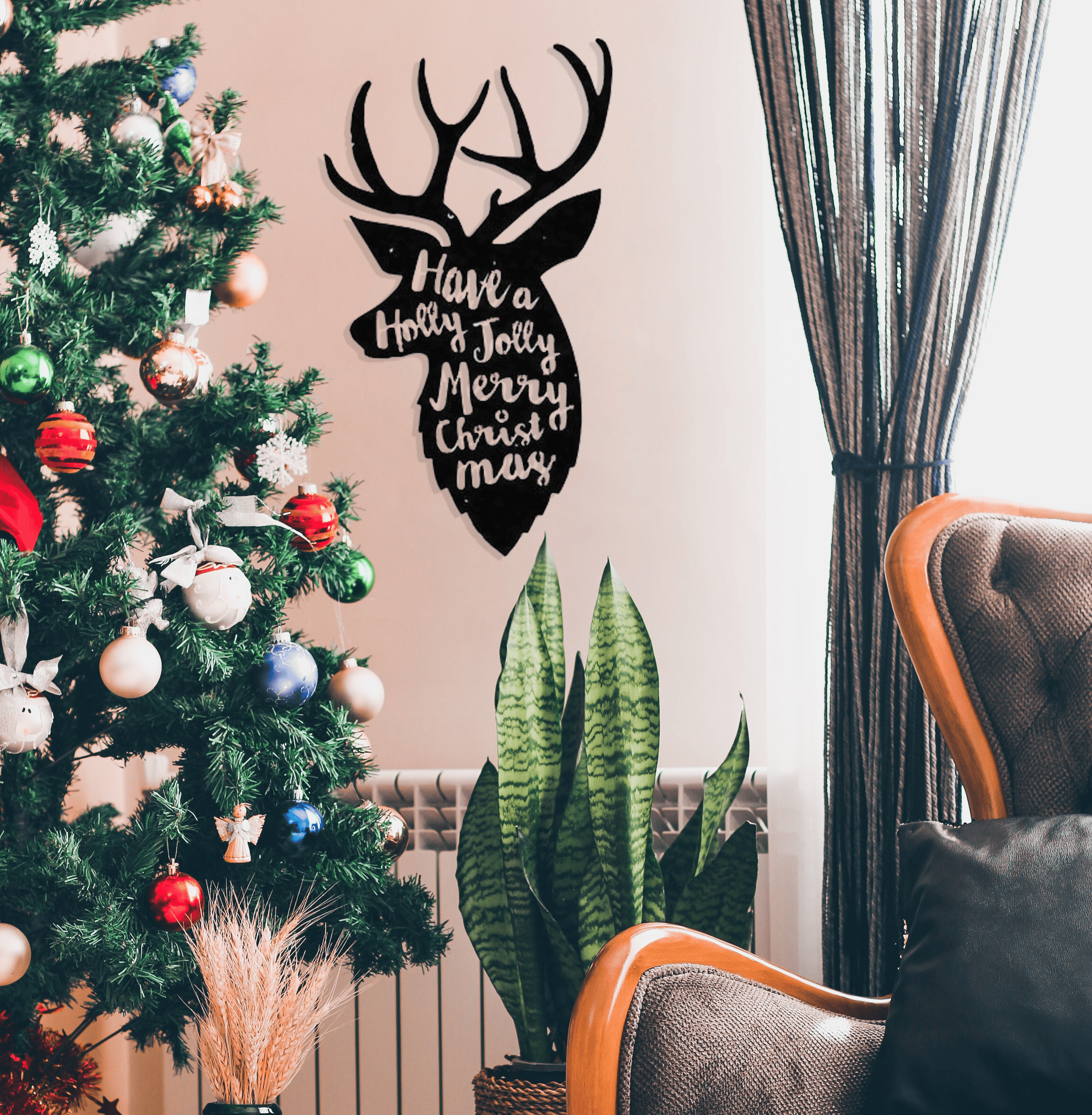 Malachite Home Decor 15x20 Have a Holly Jolly Xmas - Metal Wall Art