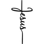 Malachite Home Decor 9" X 18" / Black Jesus Cross - Metal Wall Art