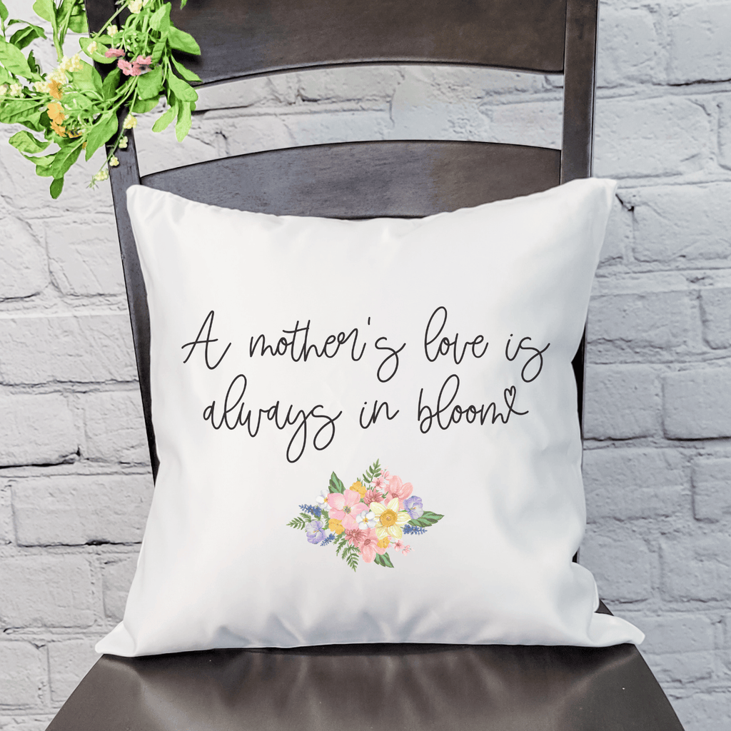 Peach Vanilla Home Decor A Mother's Love in Bloom Pillow Cover