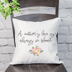 Peach Vanilla Home Decor A Mother's Love in Bloom Pillow Cover