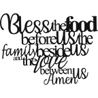 Home Decor Bless The Food Metal Wall Art | Christian Kitchen Decor USA