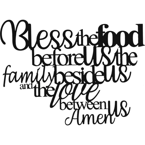 Home Decor Bless The Food Metal Wall Art | Christian Kitchen Decor USA