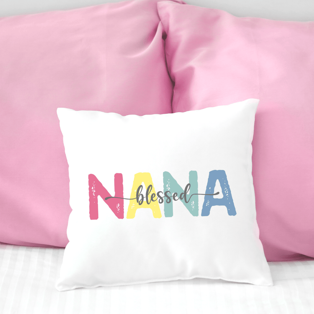Peach Vanilla Home Decor Blessed Nana Pillow Cover