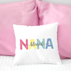 Peach Vanilla Home Decor Blessed Nana Pillow Cover