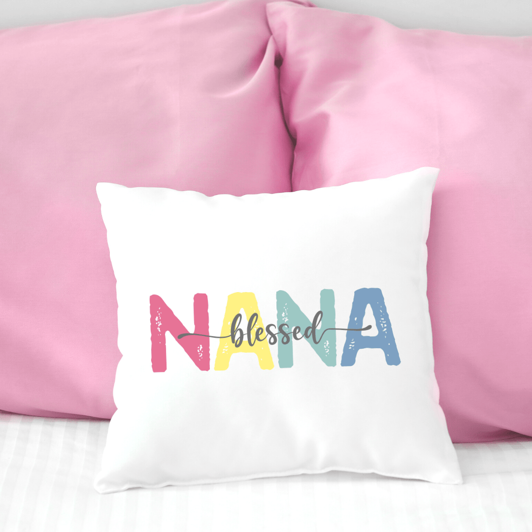Peach Vanilla Home Decor Blessed Nana Pillow Cover