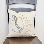 Peach Vanilla Home Decor Drop Our Anchor Pillow Cover