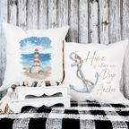 Peach Vanilla Home Decor Drop Our Anchor Pillow Cover
