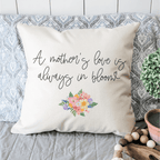 Peach Vanilla Home Decor Farmhouse Beige A Mother's Love in Bloom Pillow Cover