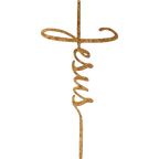 Malachite Home Decor Jesus Cross - Metal Wall Art