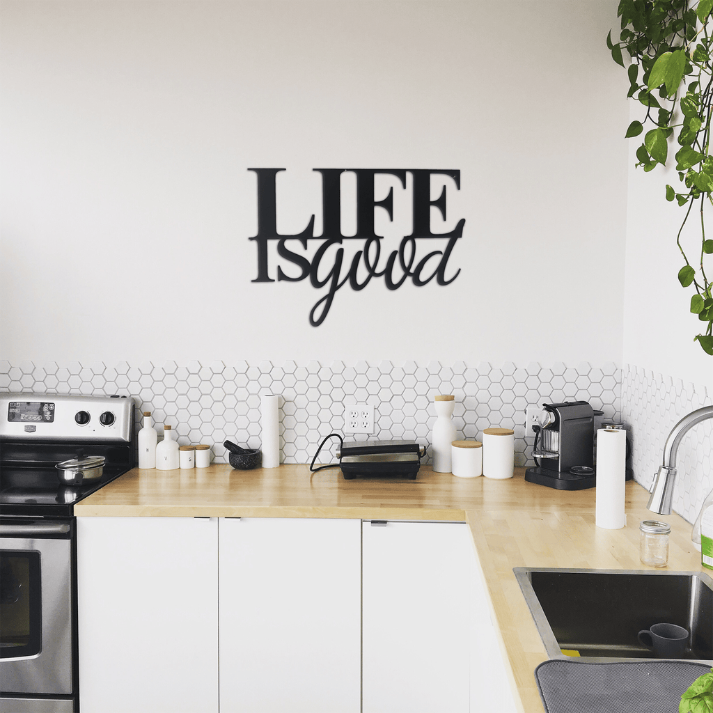 Home Decor Life Is Good Metal Wall Art | Inspirational Decor