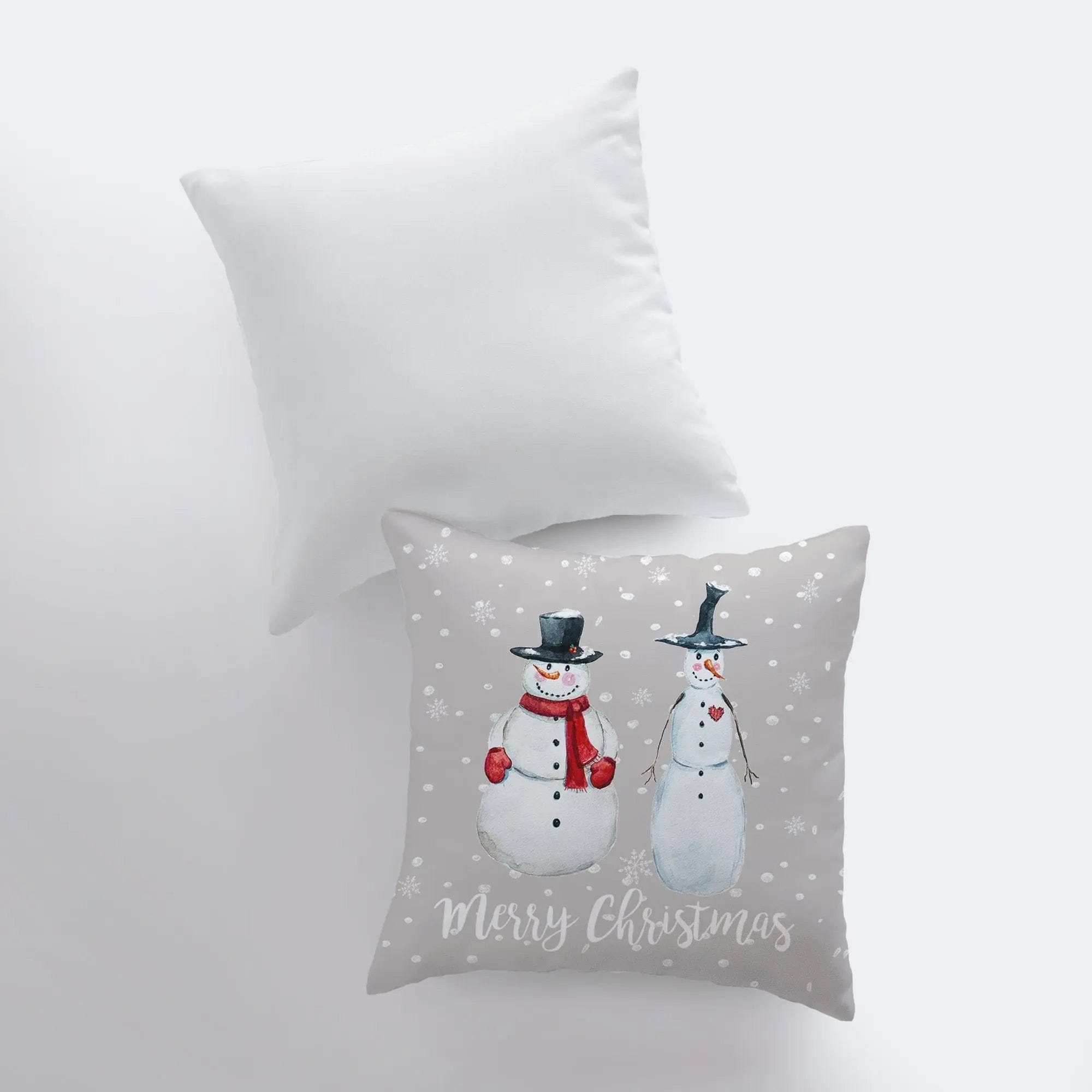 Maroon Abderus Home Decor Primitive Snowmen Throw Pillow Cover | Primitive Christmas Decor |