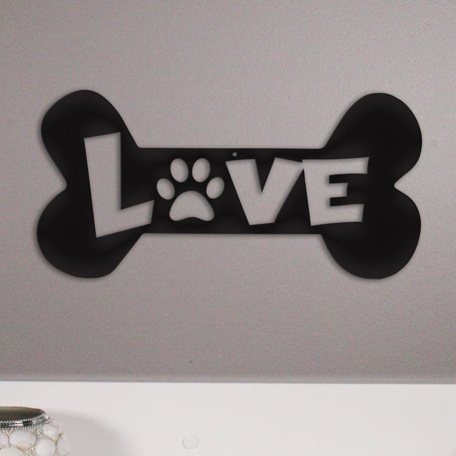 Canis Minor Home & Garden 12 x 6 Puppy Love Metal Sign