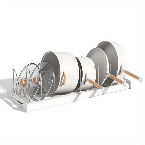 Home & Garden Retractable Pot Rack | Pull-Out Kitchen Organizer