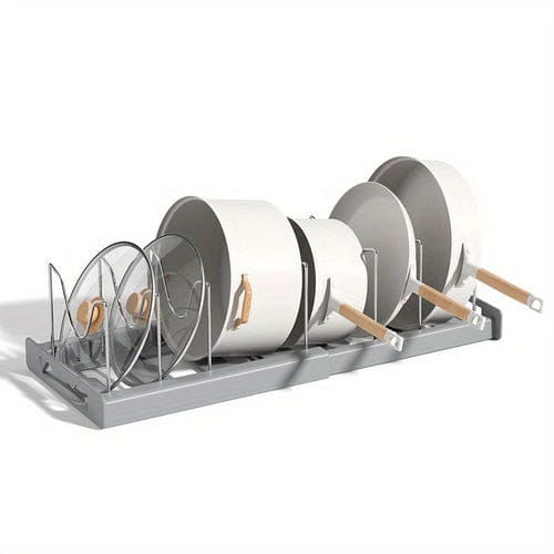 Home & Garden Retractable Pot Rack | Pull-Out Kitchen Organizer