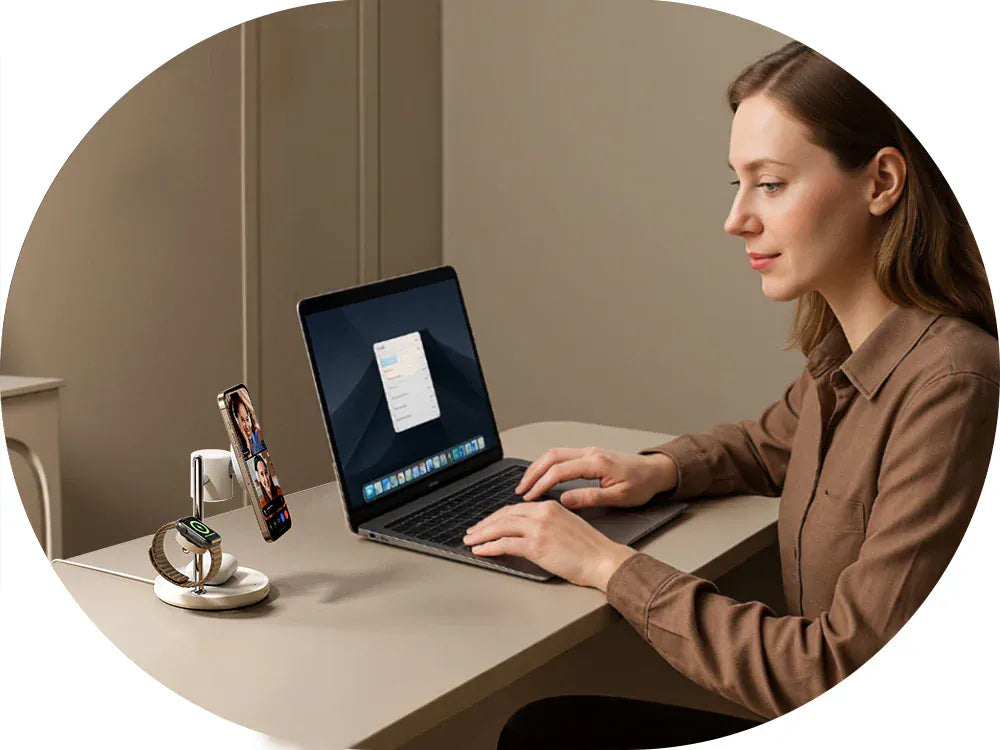 4-in-1 Qi2 Magnetic Wireless Charger | Fast 15W Station