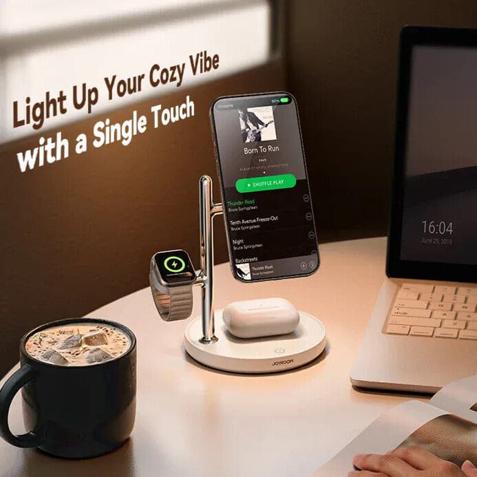 4-in-1 Qi2 Magnetic Wireless Charger | Fast 15W Station