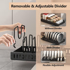 Champagne Apollo Kitchen Organization Black Metal Pull-Out Cabinet Organizer for Pots and Pans