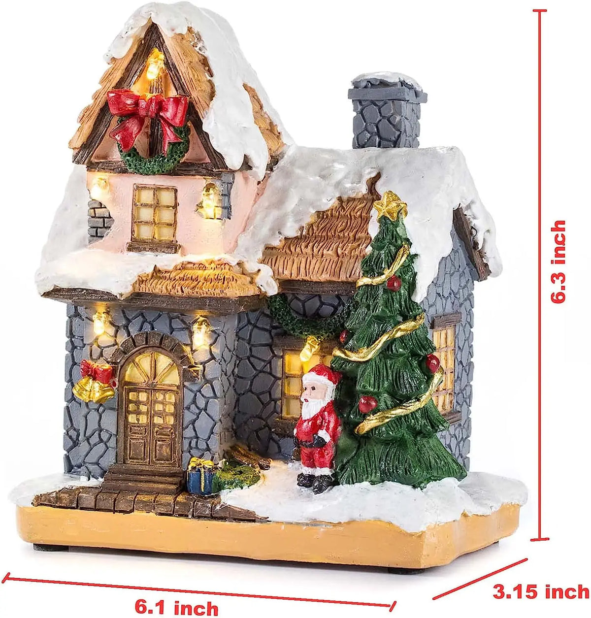LED Christmas Village Snow Cottage Figurine | Elevate Spaces
