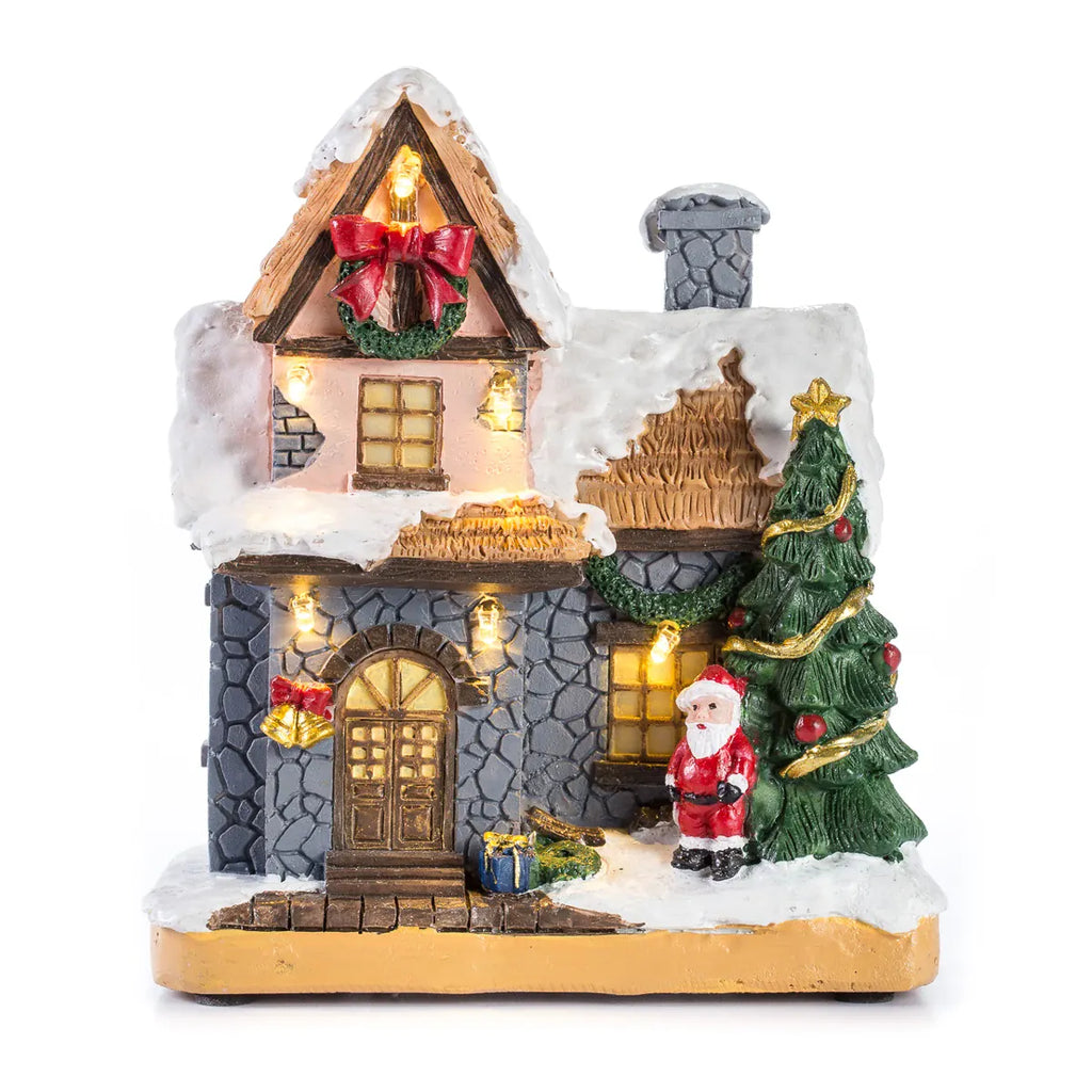 LED Christmas Village Snow Cottage Figurine | Elevate Spaces
