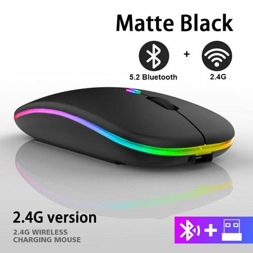 Yellow Pandora Mobile & Laptop Accessories Black RGB Bluetooth Wireless Mouse