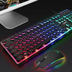 Yellow Pandora Mobile & Laptop Accessories Dragon LED Backlight Gaming USB Wired Keyboard Mouse Set
