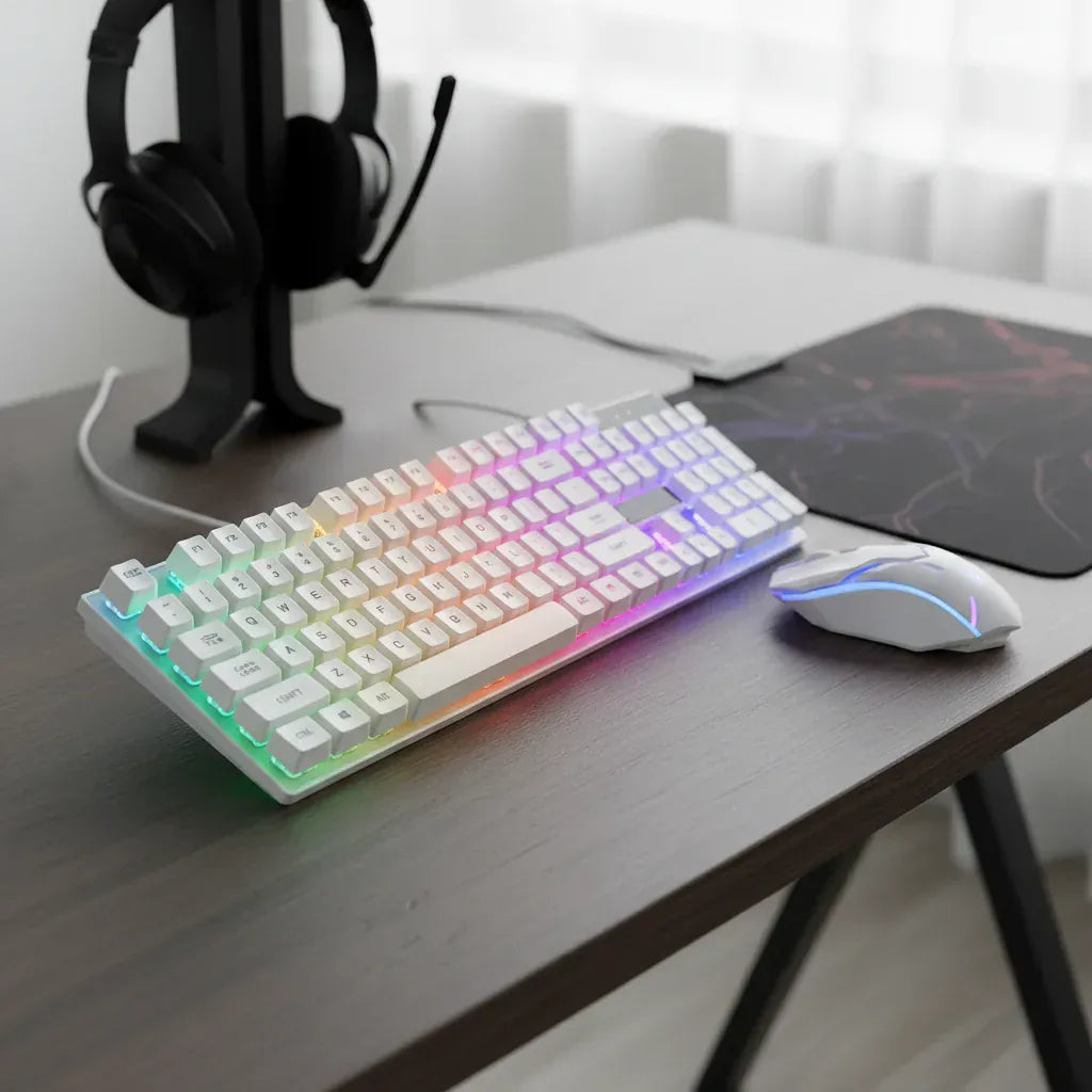 Mobile & Laptop Accessories White Knight RGB Gaming Keyboard & Mouse Combo