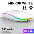 Yellow Pandora Mobile & Laptop Accessories White RGB Bluetooth Wireless Mouse