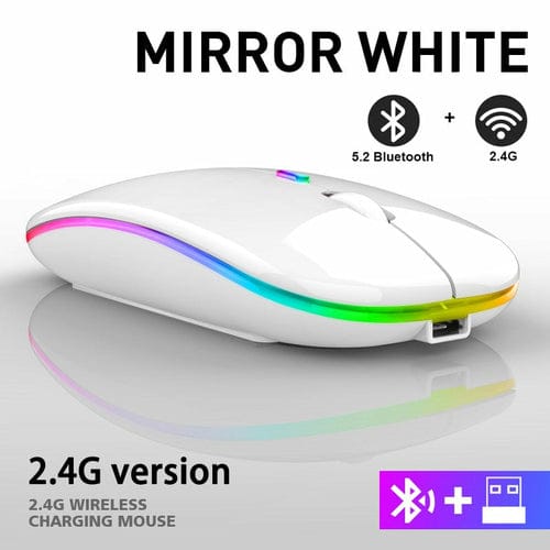 Yellow Pandora Mobile & Laptop Accessories White RGB Bluetooth Wireless Mouse