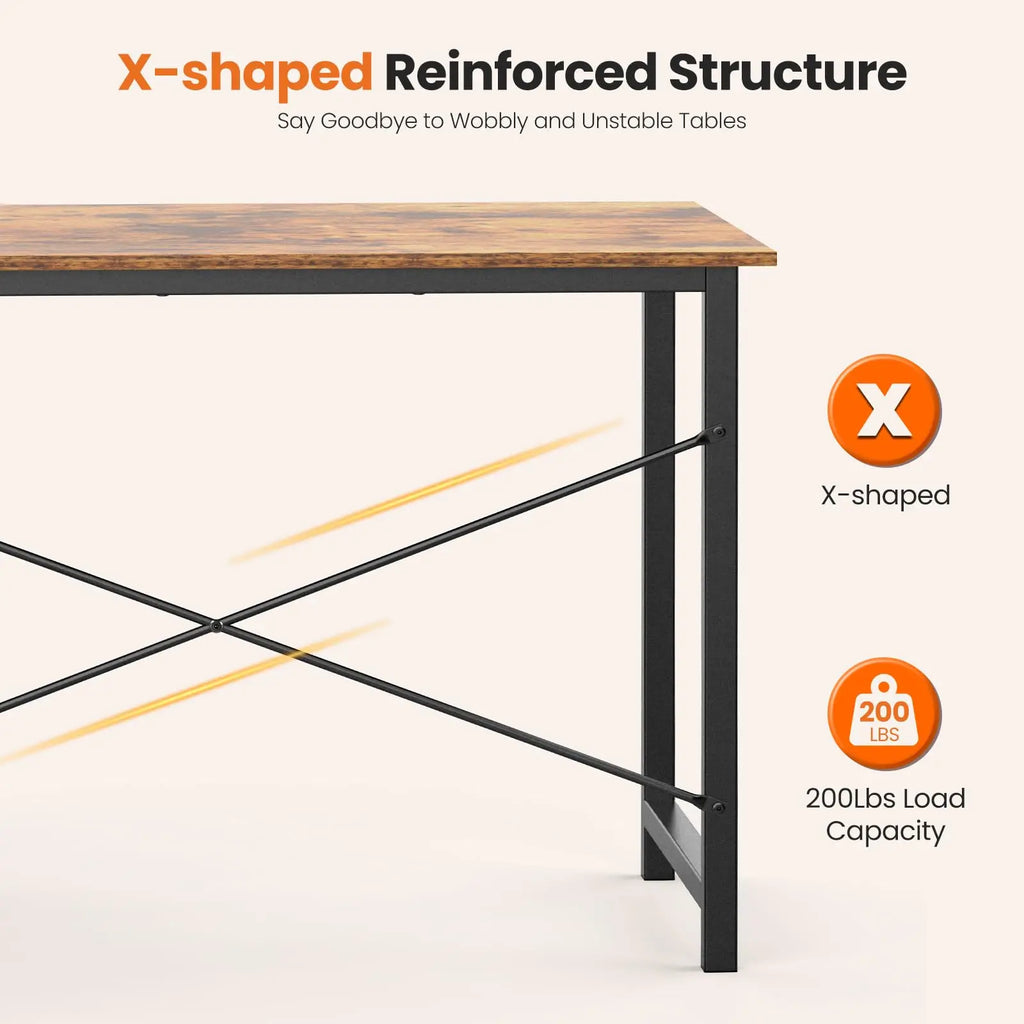 40&47-inch Computer Desk with 2 Drawers | Modern Work Table
