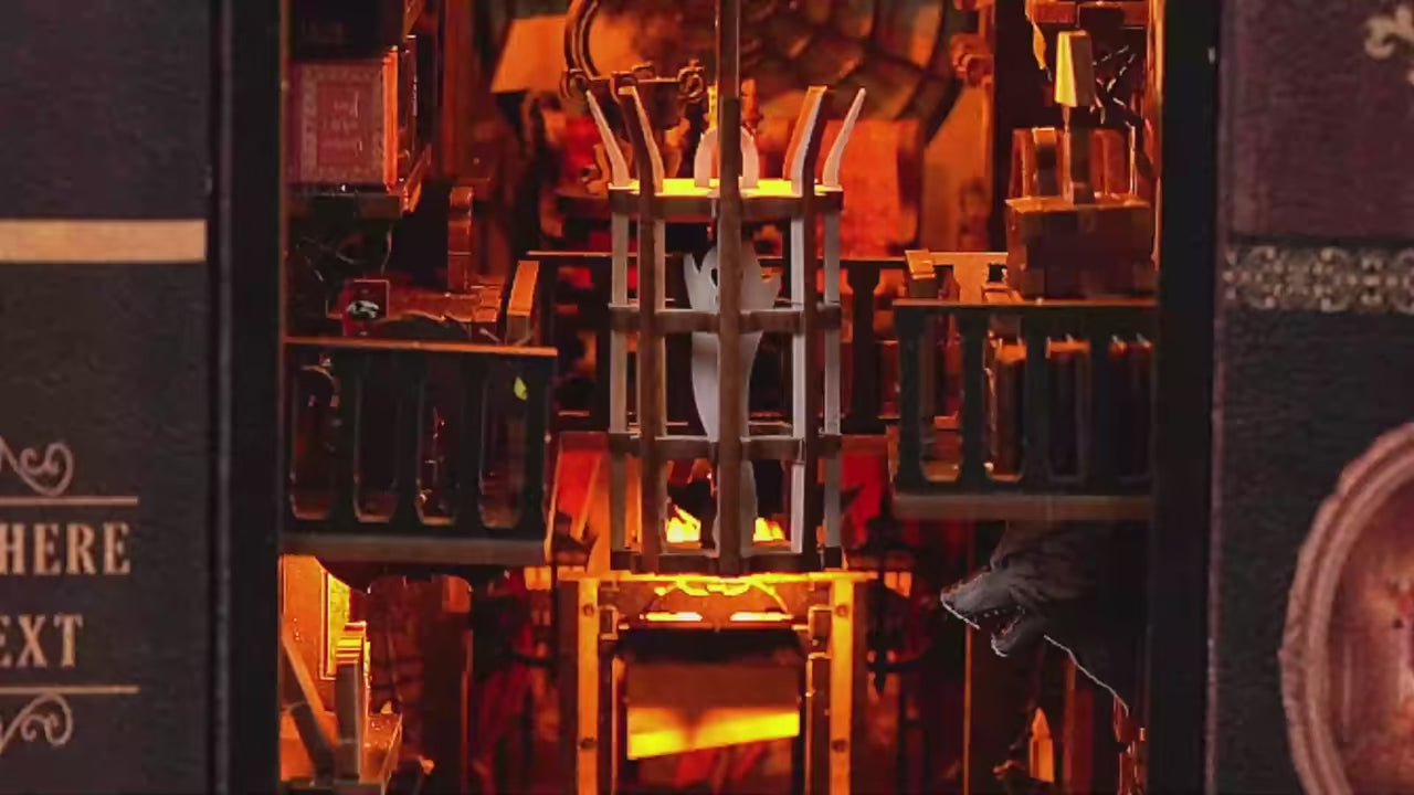 Gothic DIY Book Nook Kit - 3D Wooden Puzzle Model with LED Lights