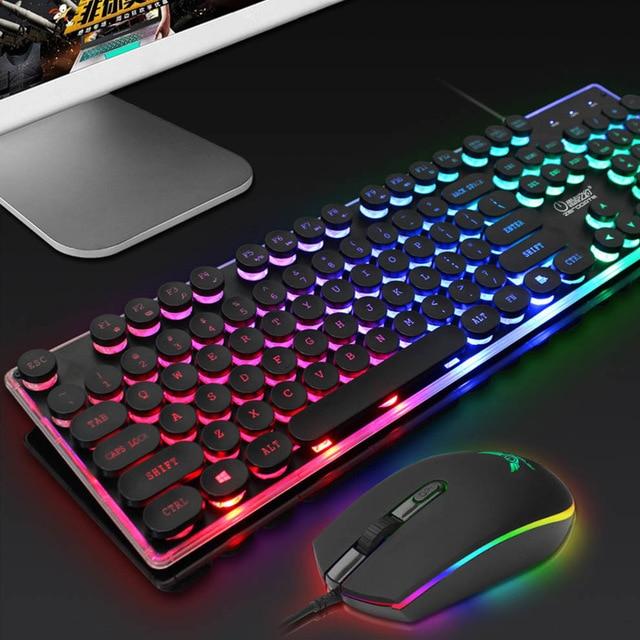 RGB mechanical gaming keyboard with matching LED mouse