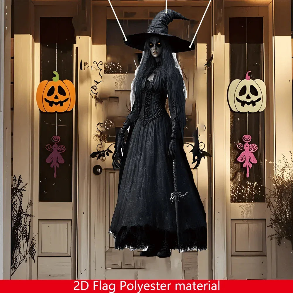 Skull Bride Halloween Backdrop | Haunted House Decor 
