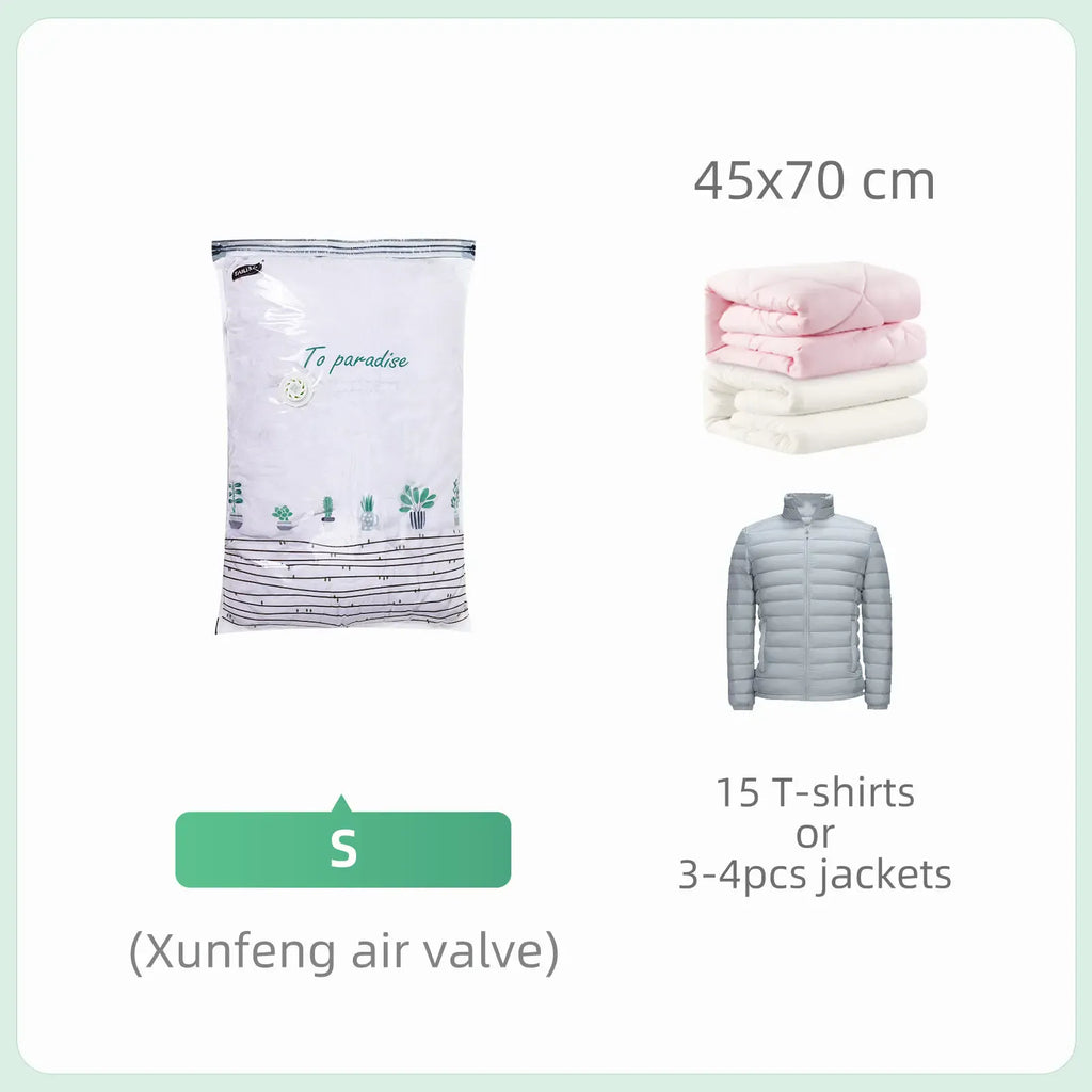 TAILI Cubic Vacuum Bags Large Storage Bag for Clothing, Comforters, Blankets No Need Tool Compression Bag for Travel Storage Bag