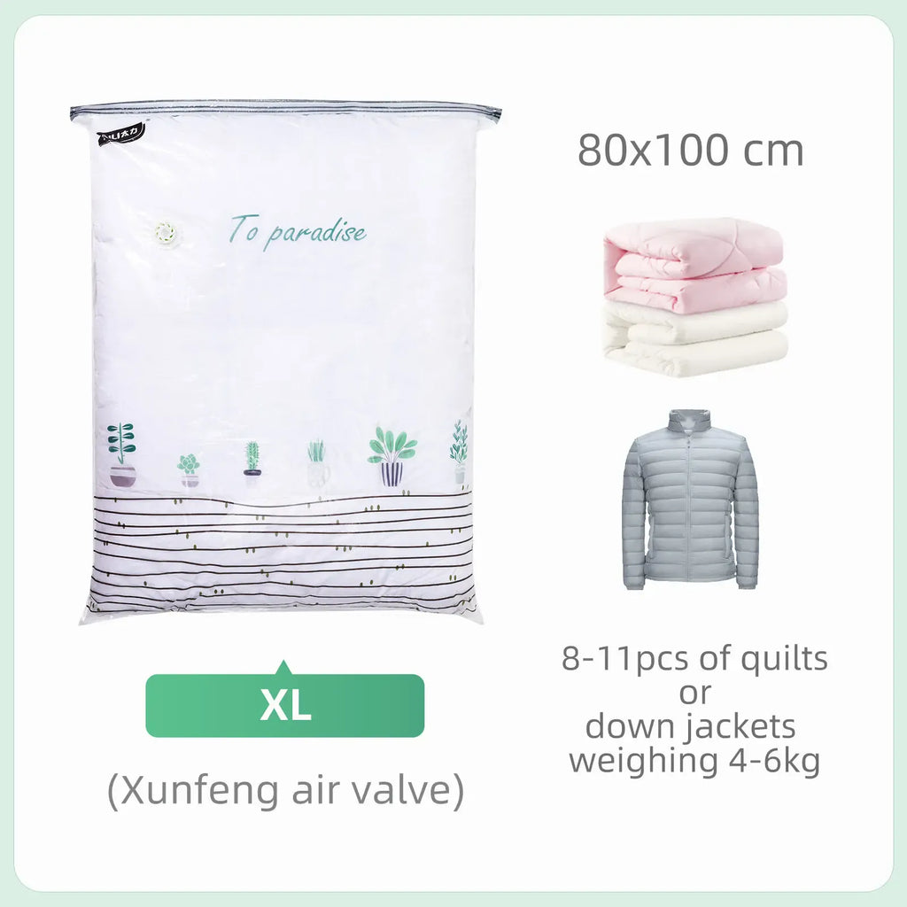 TAILI Cubic Vacuum Bags Large Storage Bag for Clothing, Comforters, Blankets No Need Tool Compression Bag for Travel Storage Bag