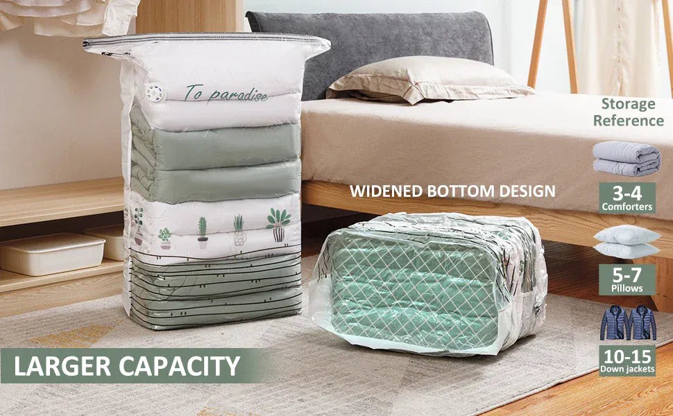 TAILI Cubic Vacuum Bags Large Storage Bag for Clothing, Comforters, Blankets No Need Tool Compression Bag for Travel Storage Bag