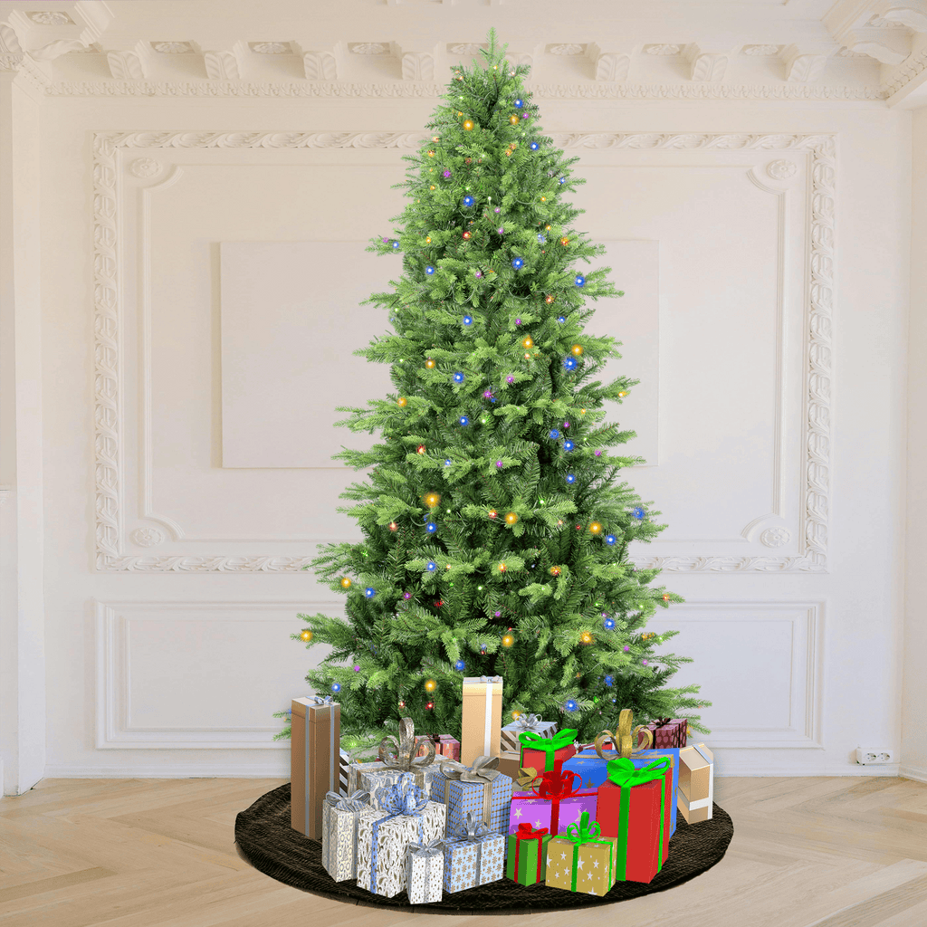 Sangria Beech Travel & Luggage 7.5ft Artificial Christmas Tree Prelit PE&PVC With Metal Stand,550