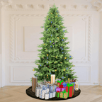 Sangria Beech Travel & Luggage 7.5ft Artificial Christmas Tree Prelit PE&PVC With Metal Stand,550